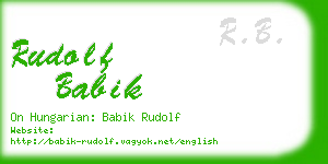 rudolf babik business card